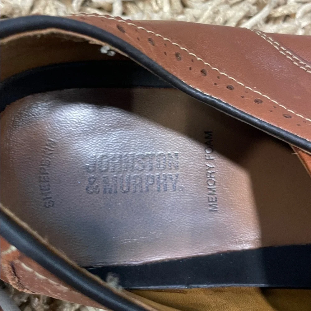 Johnston & Murphy Tan Leather Oxfords